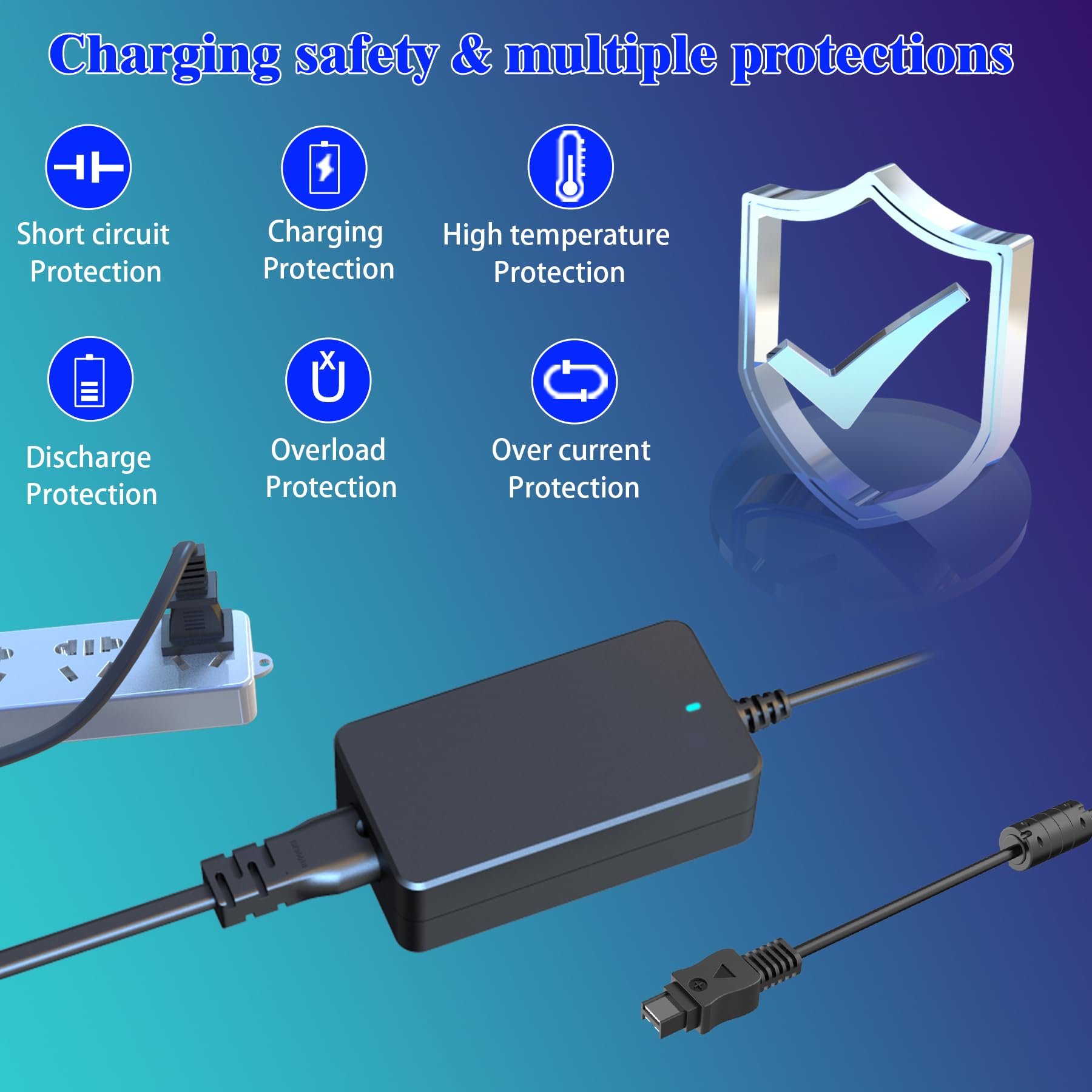 HY1C Carregador adaptador de alimentação AC-L200 AC/DC, para